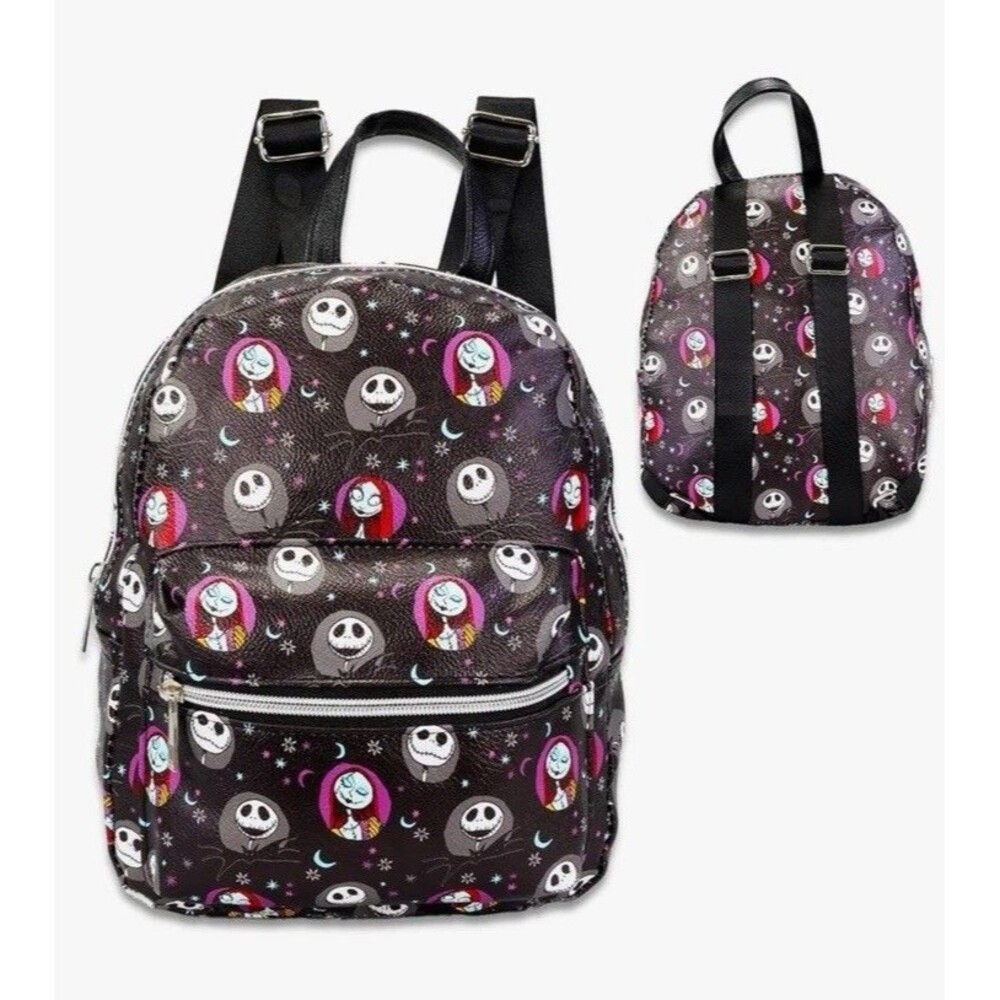 Disney The Nightmare Before Christmas All Over Print Mini Backpack Black  Bag